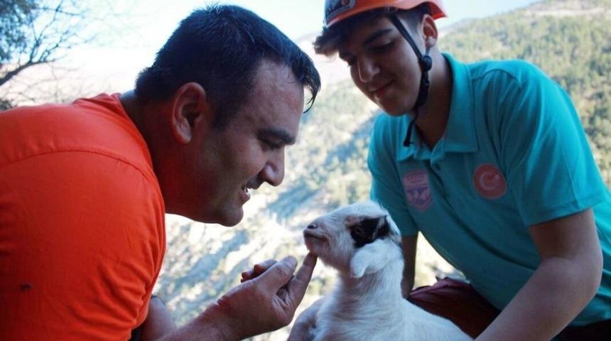 (&ouml;zel Haber) Yavru Ke&ccedil;i İ&ccedil;in Kurtarma Ekipleri Seferber Oldu