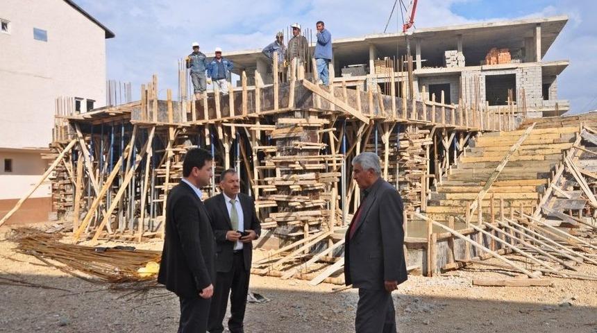 Fatih Mahallesi Cami Ve Taziye Evi İnşaatında İnceleme Yapıldı