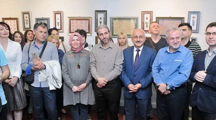 Karadağ&rsquo;da Ebru Sergisi