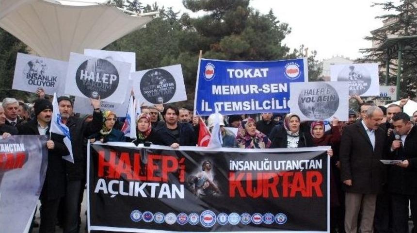 Tokat&rsquo;ta Halep&rsquo;e Destek Eylemi