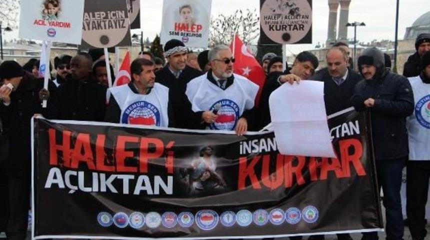 Sivas'tan Halep'teki Saldırılara Tepki