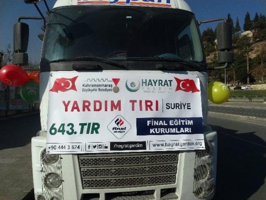 Kahramanmaraş&rsquo;tan Suriye&rsquo;ye Yardım K&ouml;pr&uuml;s&uuml;