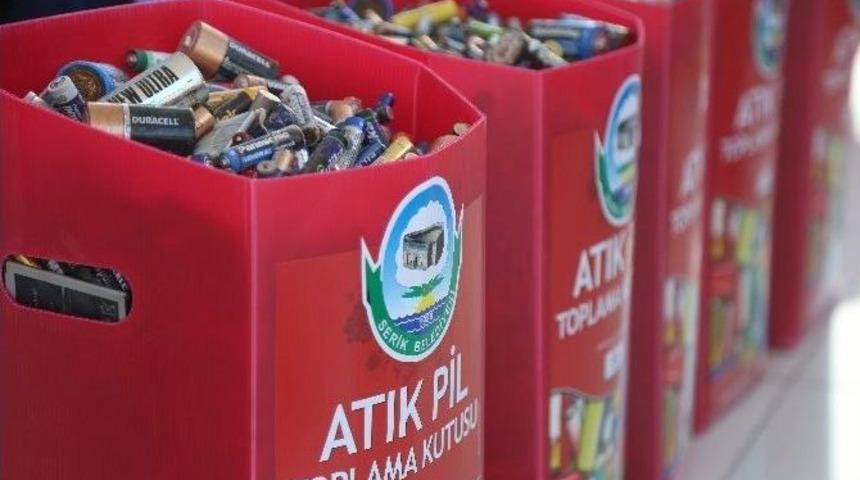 Serik&rsquo;te &Ouml;d&uuml;ll&uuml; Atık Pil Toplama Kampanyasının İkincisi Başladı
