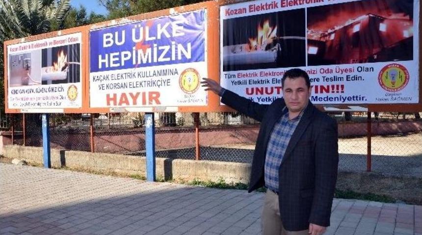 Ka&ccedil;ak Elektriğe Afişli Uyarı