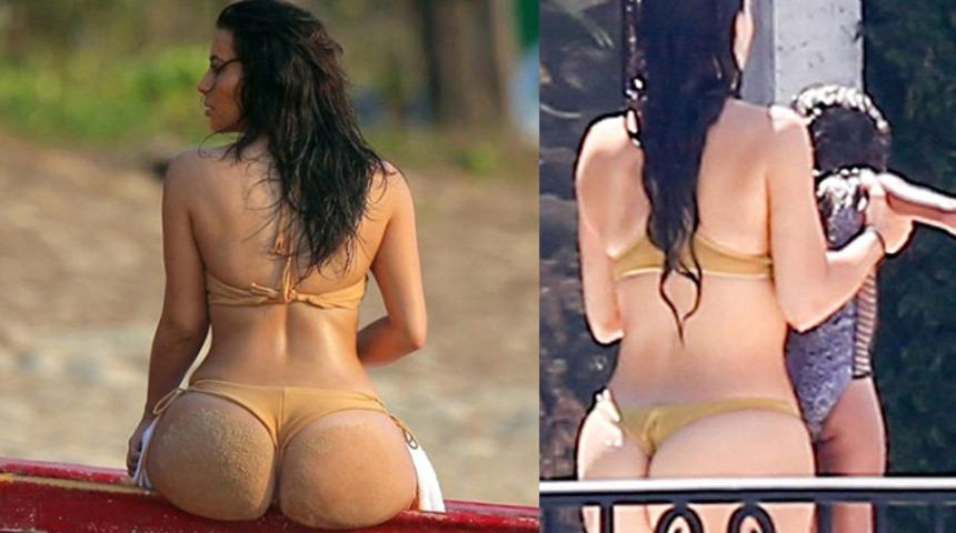 Kim Kardashian efsane bikinisiyle şov yaptı!