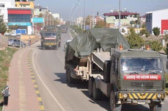 Suriye Sınırına Tank Ve Askeri Araç Sevkiyatı