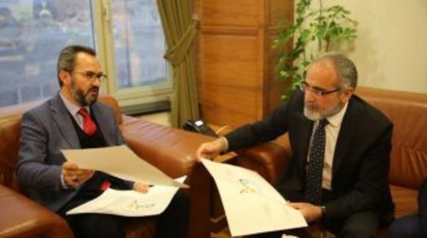 Cumhurbaşkanlığı Başdanışmanı Yal&ccedil;ın Top&ccedil;u Rekt&ouml;r Vekili Aydınlı&rsquo;yı Ziyaret Etti
