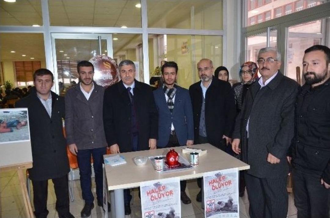 Başkan Aksoy&rsquo;dan Be&uuml;&rsquo;l&uuml; &Ouml;ğrencilerin &rsquo;halep İ&ccedil;in Yardım Kampanyasına&rsquo; Destek Ziyareti