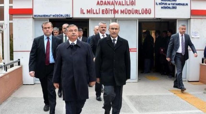 Bakan Yılmaz, Adana'da Patlamada Zarar G&ouml;ren Milli Eğitim Binasını Inceledi