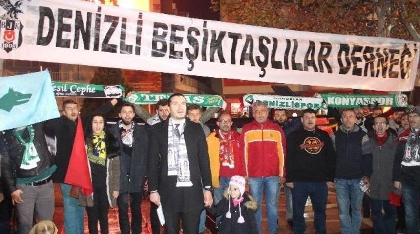 Denizli’de Taraftar Grupları Şehitler İçin Bir Araya Geldi