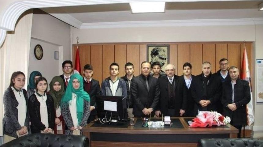 Oltu Anadolu Lisesinden Emniyet M&uuml;d&uuml;r&uuml;ne Taziye Ziyareti