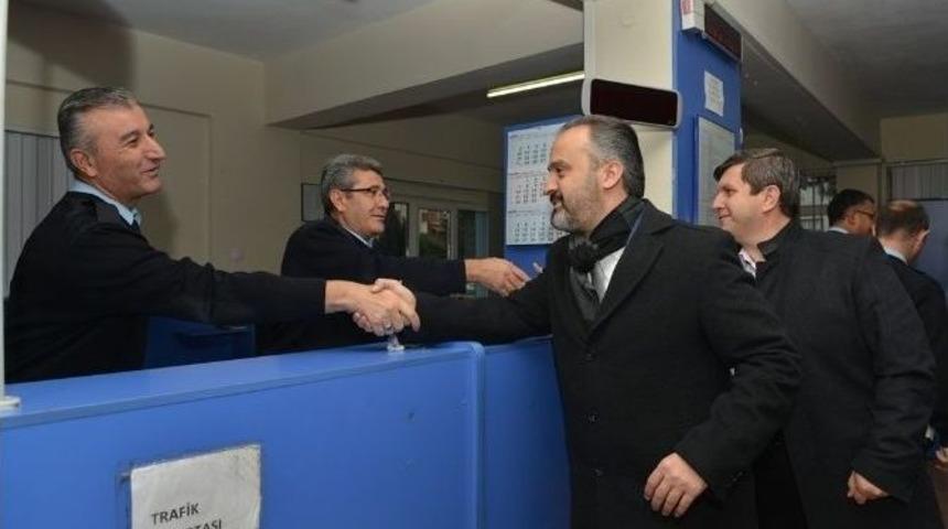 Başkan Alinur Aktaş&rsquo;tan İneg&ouml;l Emniyetine Ziyaret