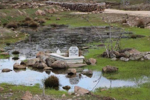 Gölet Taşınca Mezarlık Suya Gömüldü