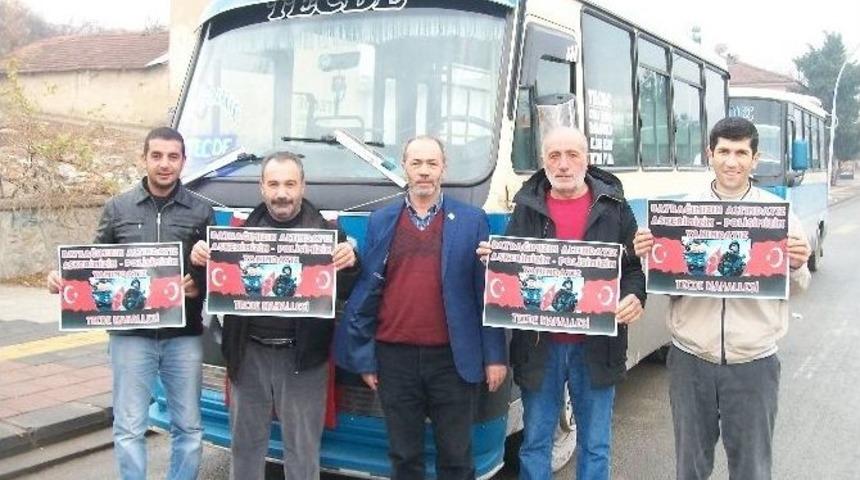 Esnaf Ve Minib&uuml;s Şof&ouml;rlerinden "polisimin Yanındayım&rdquo; Kampanyasına Destek
