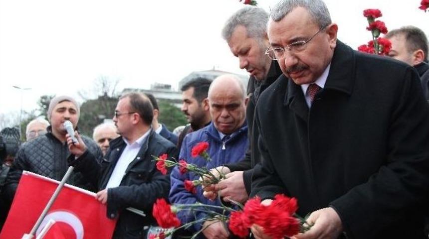 Sancaktepe Belediye Başkanı İsmail Erdem, Beşiktaş&rsquo;ta Şehitleri Andı