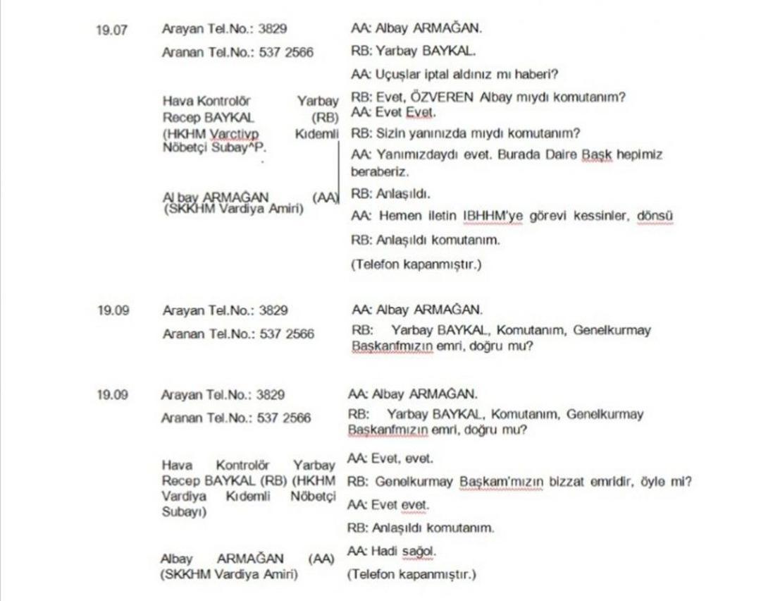 15 Temmuz İhaneti Dakika Dakika Akıncı &Uuml;ss&uuml; İddianamesinde