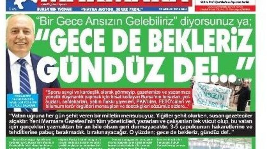Pankartlı Tehdide O Gazeteden Yanıt