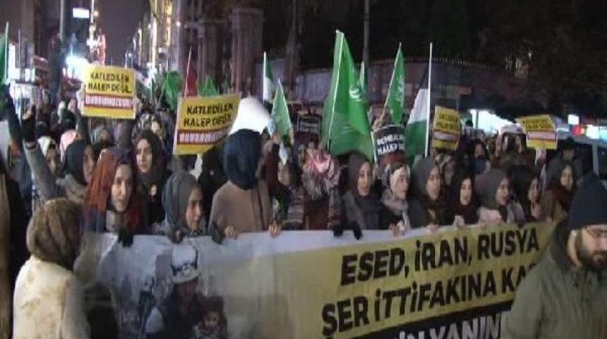 Beyoğlu'nda Halep Eylemi