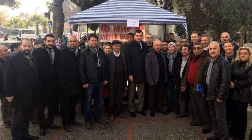 Aydın Mhp Şehitler İ&ccedil;in Lokma D&ouml;kt&uuml;rd&uuml;, Polislere Taziye Ziyaretinde Bulundu