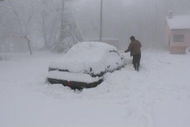 Samsun'da Etkili Kar Yağışı