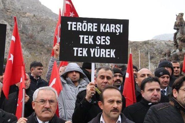 Amasya’Da Terör Protestosunda Ab Bayrağı Yaktılar