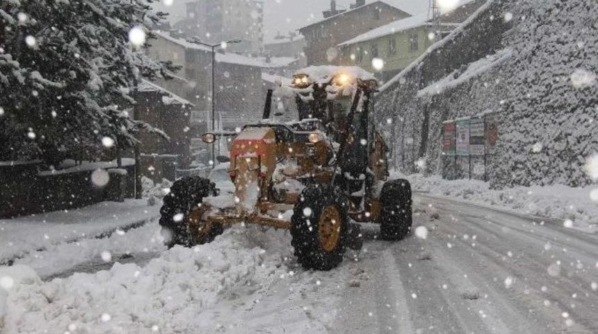 Bitlis Belediyesinden Karla M&uuml;cadele &Ccedil;alışması