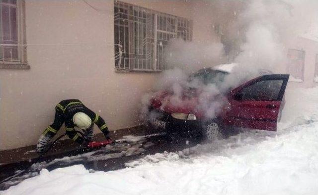 Malatya’da Araç Yangını