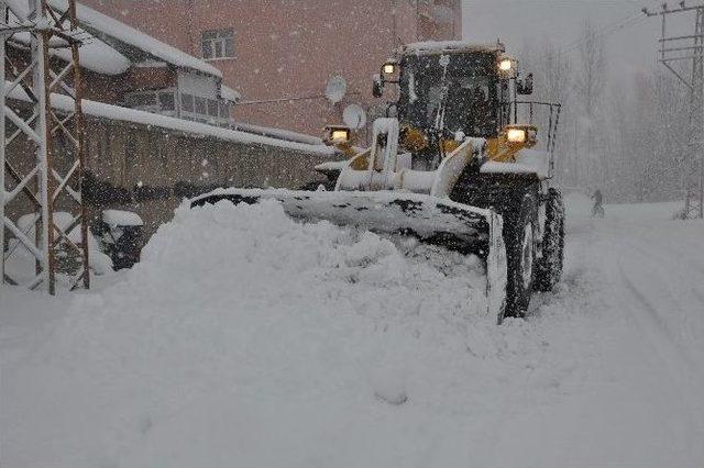 Yüksekova’da Kar Temizleme Çalışması