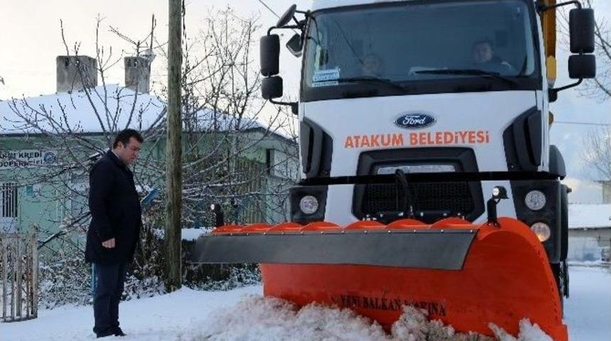 Atakum&rsquo;da Kar Mesaisi