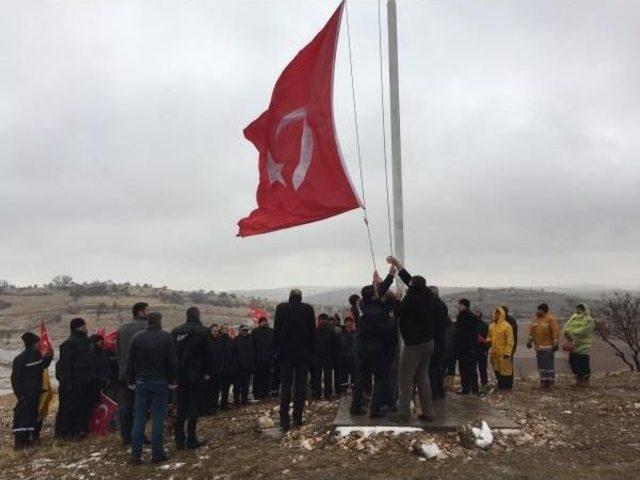 Midyat'ta Şehitler Için Mesire Alanının Adı Değiştirildi, Dev Türk Bayrağı Asıldı