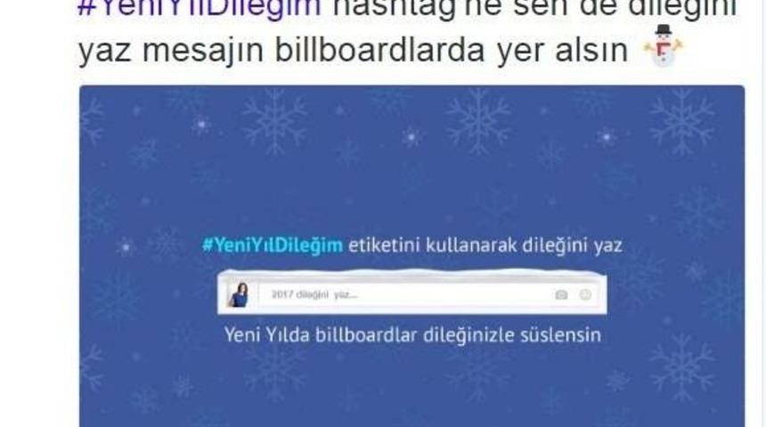 B&uuml;y&uuml;kşehir Belediyesi Yeni Yıl Mesajlarını Billboardlarda Yayınlayacak