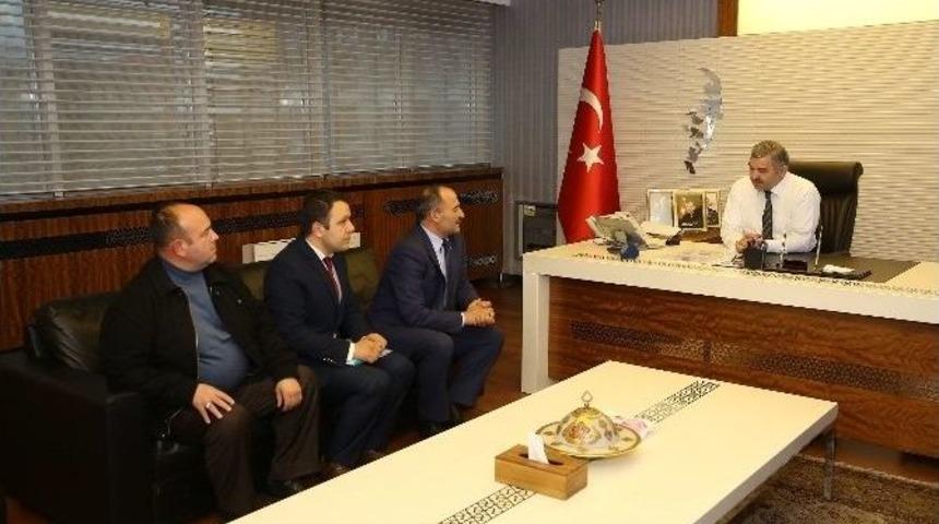 Başkan Çelik Develi Ve Felahiye Belediye Başkanları İle Görüştü