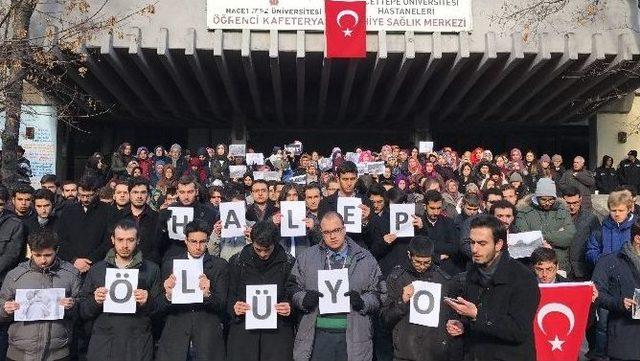 Hacettepe Üniversitesi Öğrencilerinden Halep Protestosu