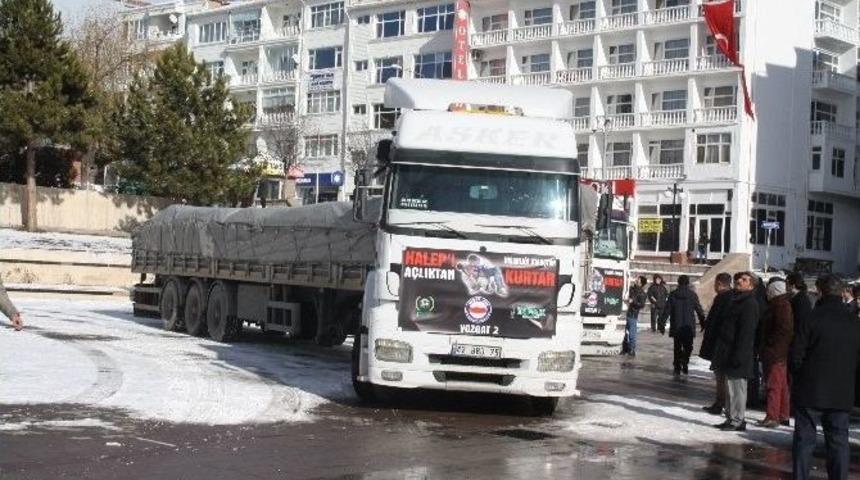 Halep İ&ccedil;in Yozgat&rsquo;tan 3 Tır Dolusu Un Yola &Ccedil;ıktı
