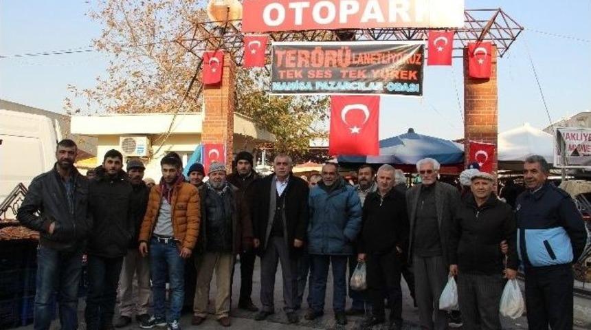Pazarcı Esnafından Ter&ouml;re Ortak Tepki