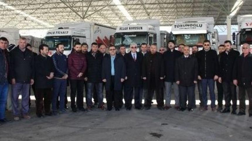 Aksaray&rsquo;dan Halep&rsquo;e 8 Tır Yardım G&ouml;nderildi