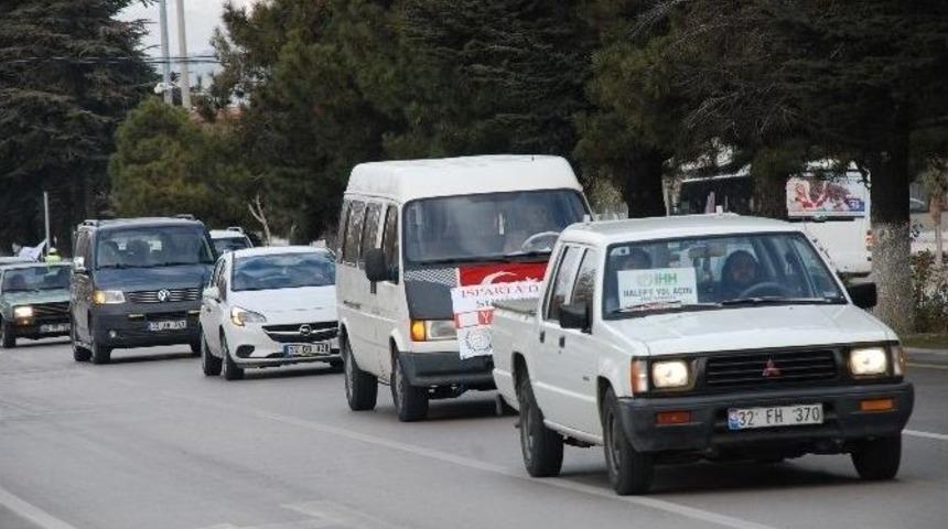 Isparta&rsquo;da &rsquo;insanlık&rsquo; Konvoyu