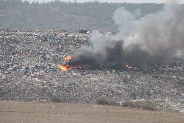 Bandırma Çöplüğünde Yine Yangın Çıktı