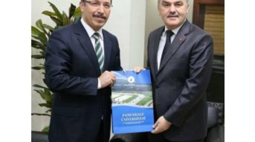 Başkan G&uuml;rlesin, Rekt&ouml;r Bağ&rsquo;ı Ağırladı