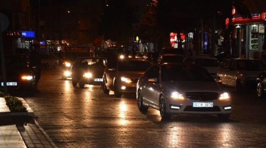 Korkuteli&rsquo;de Şehitlere Saygı Konvoyu D&uuml;zenlendi