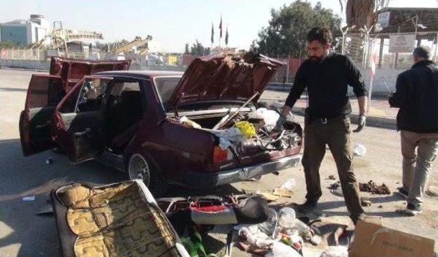 Mersin de Şüpheli Otomobil Fünyeyle Patlatıldı 1