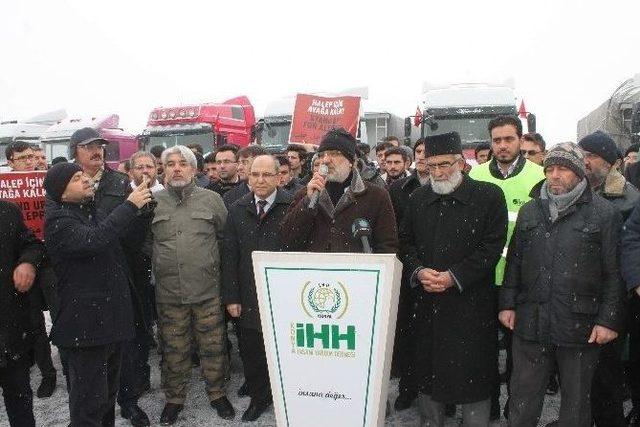 Konya’dan Halep’e 60 Yardım Tırı Yola Çıktı