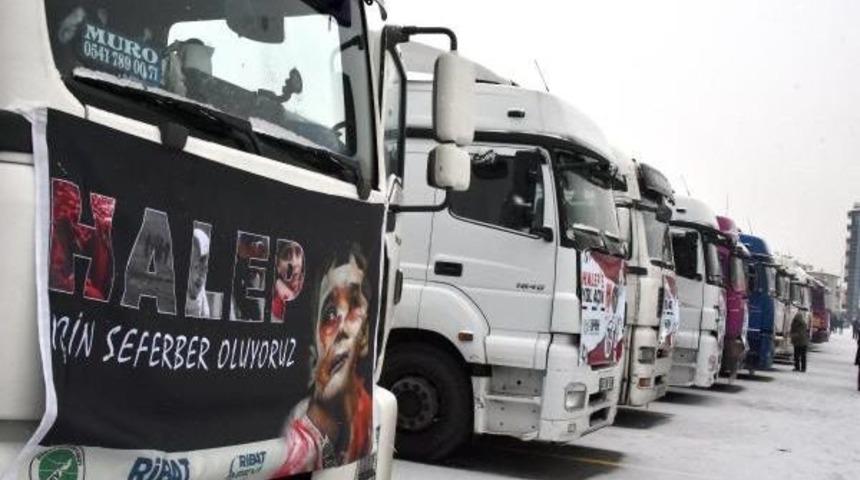 Konya&rsquo;Dan Halep&rsquo;E 60 Tır'lık Yardım