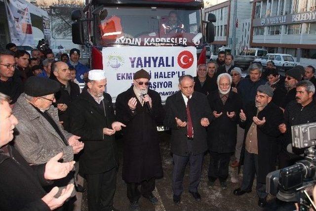 Yahyalı’dan Yardım Tır’ları Halep İçin Yola Çıktı