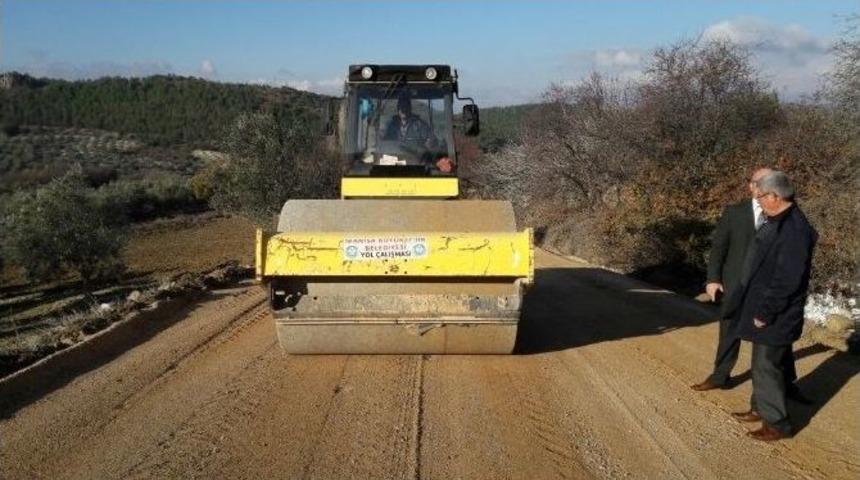 Kırkağa&ccedil;-akhisar Yolunda Asfalt &Ccedil;alışması