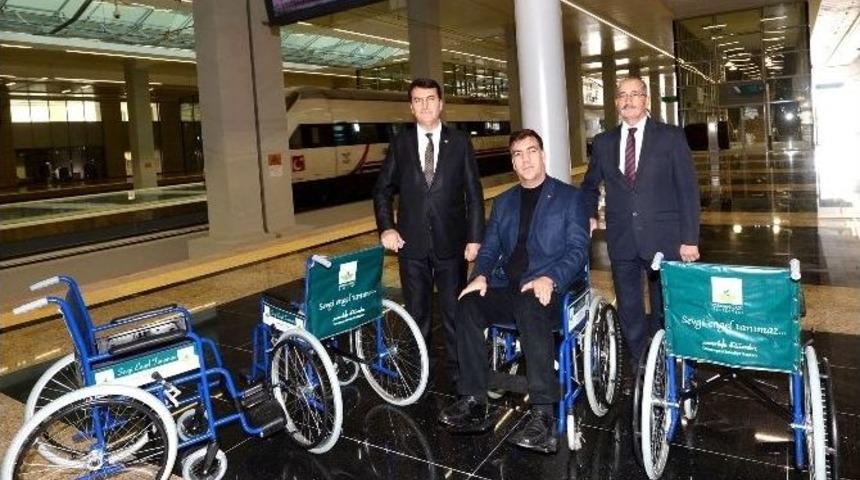 Osmangazi&rsquo;den Ankara Garı&rsquo;na Tekerlekli Sandalye