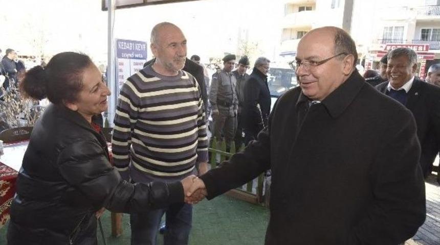 Vali &Ccedil;i&ccedil;ek, Dalaman&rsquo;da Muhtarlarla Ve Vatandaşlarla Buluştu