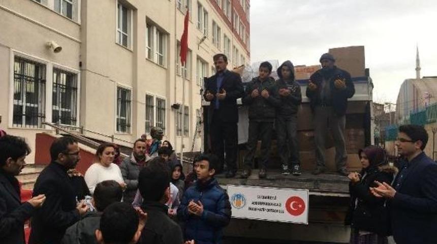 Abdurrahmangazi İmam Hatip Ortaokulu'ndan Halep'e Yardım