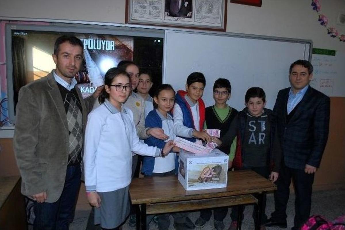 Okul Har&ccedil;lıklarını Halep&rsquo;e Bağışladılar