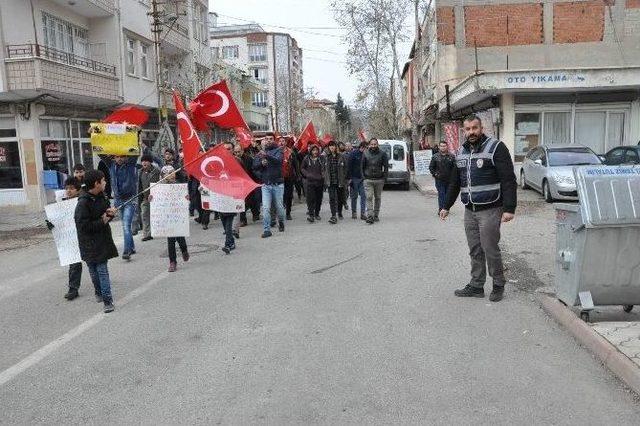 Gölbaşında Teröre Lanet Halep’e Destek Mitingi